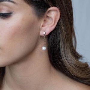 PAVOI 14k Gold Plated Sterling Silver Post Shell Pearl Drop Earrings